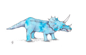 Dinosaurus dinosaur postcard ansichtkaart triceratops dino