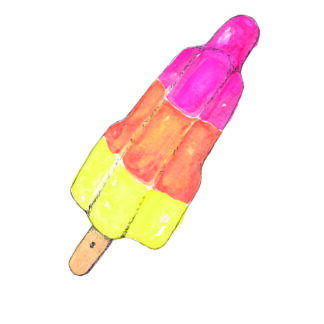 ansichtkaart postcard vegetable nice and fun drawing sweet raketje raket raketijsje icecream icepop lollypop rocket fun