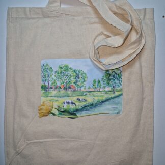 totebag linnen tas holland hollands nederland nederlands typisch typical Dutch zuiderzeemuseum Enkhuizen koeien cows dijk dike tourist tulp tulip water toerist